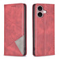 Rhombus Texture Magnetic Leather Phone Case, For iPhone 16 Pro Max, For iPhone 16 Pro, For iPhone 16 Plus, For iPhone 16