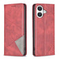 Rhombus Texture Magnetic Leather Phone Case, For iPhone 17 Pro Max, For iPhone 17 Pro, For iPhone 17, For iPhone Air