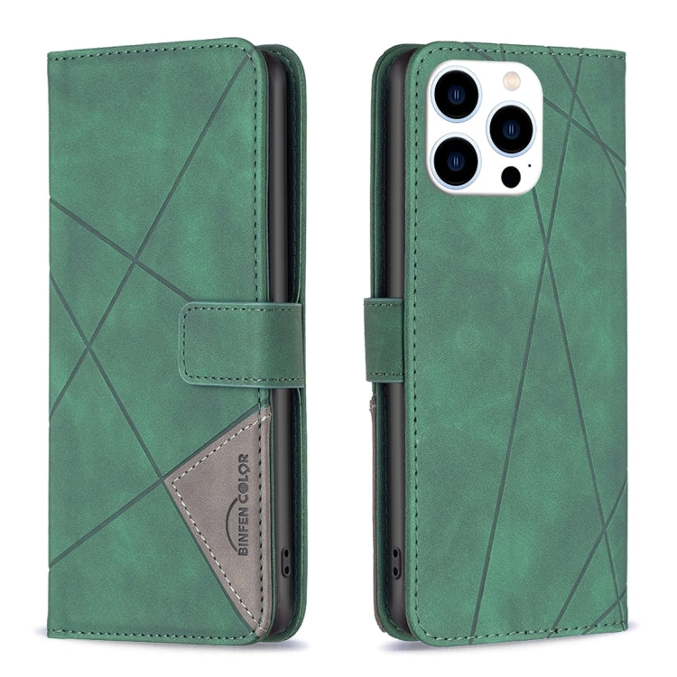 Magnetic Buckle Rhombus Texture Leather Phone Case, For iPhone 15 Pro Max, For iPhone 15 Pro, For iPhone 15 Plus, For iPhone 15