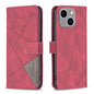 Magnetic Buckle Rhombus Texture Leather Phone Case, For iPhone 15 Pro Max, For iPhone 15 Pro, For iPhone 15 Plus, For iPhone 15