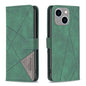 Magnetic Buckle Rhombus Texture Leather Phone Case, For iPhone 15 Pro Max, For iPhone 15 Pro, For iPhone 15 Plus, For iPhone 15