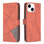 Magnetic Buckle Rhombus Texture Leather Phone Case, For iPhone 15 Pro Max, For iPhone 15 Pro, For iPhone 15 Plus, For iPhone 15