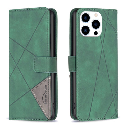 Magnetic Buckle Rhombus Texture Leather Phone Case, For iPhone 16 Pro Max, For iPhone 16 Pro, For iPhone 16 Plus, For iPhone 16