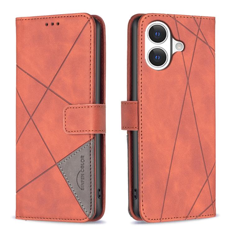 Magnetic Buckle Rhombus Texture Leather Phone Case, For iPhone 17 Pro Max, For iPhone 17 Pro, For iPhone 17, For iPhone Air