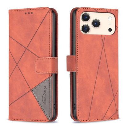 Magnetic Buckle Rhombus Texture Leather Phone Case, For iPhone 17 Pro Max, For iPhone 17 Pro, For iPhone 17, For iPhone Air