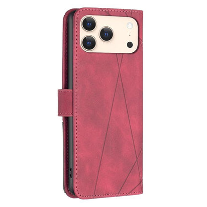 Magnetic Buckle Rhombus Texture Leather Phone Case, For iPhone 17 Pro Max, For iPhone 17 Pro, For iPhone 17, For iPhone Air