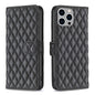 Diamond Lattice Wallet Flip Leather Phone Case, For iPhone 16, For iPhone 15 Pro Max, For iPhone 15 Pro, For iPhone 15 Plus