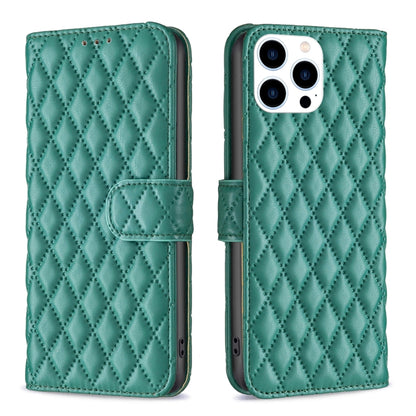 Diamond Lattice Wallet Flip Leather Phone Case, For iPhone 16, For iPhone 15 Pro Max, For iPhone 15 Pro, For iPhone 15 Plus