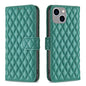 Diamond Lattice Wallet Flip Leather Phone Case, For iPhone 16, For iPhone 15 Pro Max, For iPhone 15 Pro, For iPhone 15 Plus
