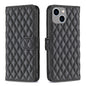 Diamond Lattice Wallet Flip Leather Phone Case, For iPhone 16, For iPhone 15 Pro Max, For iPhone 15 Pro, For iPhone 15 Plus