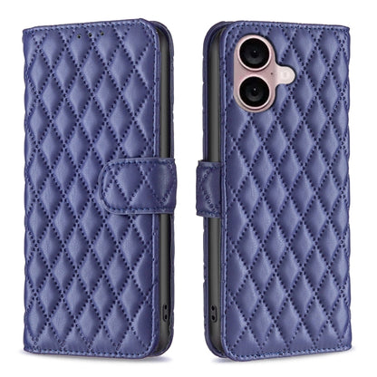 Diamond Lattice Wallet Flip Leather Phone Case, For iPhone 16, For iPhone 15 Pro Max, For iPhone 15 Pro, For iPhone 15 Plus