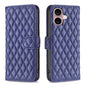 Diamond Lattice Wallet Flip Leather Phone Case, For iPhone 16, For iPhone 15 Pro Max, For iPhone 15 Pro, For iPhone 15 Plus
