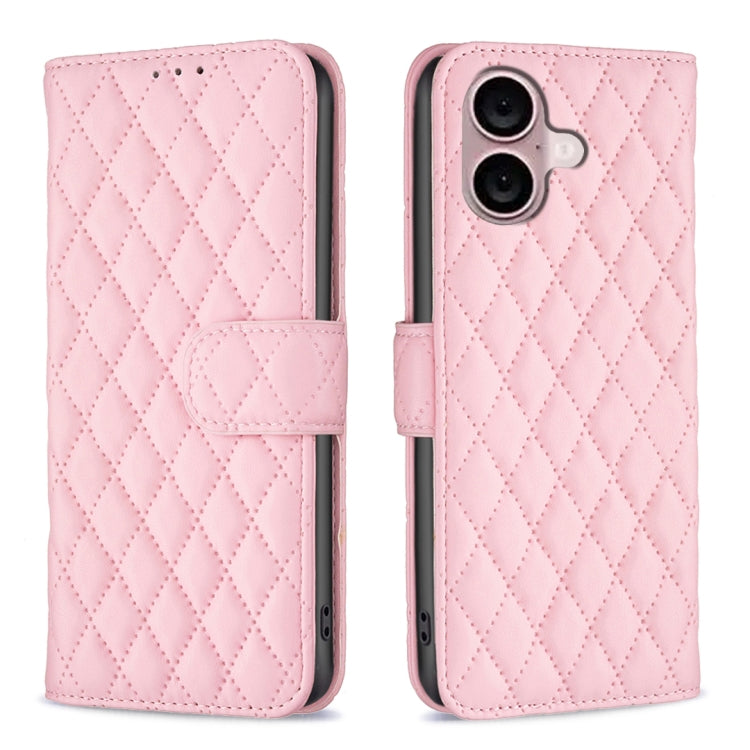 Diamond Lattice Wallet Flip Leather Phone Case, For iPhone 16, For iPhone 15 Pro Max, For iPhone 15 Pro, For iPhone 15 Plus