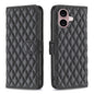 Diamond Lattice Wallet Flip Leather Phone Case, For iPhone 16, For iPhone 15 Pro Max, For iPhone 15 Pro, For iPhone 15 Plus
