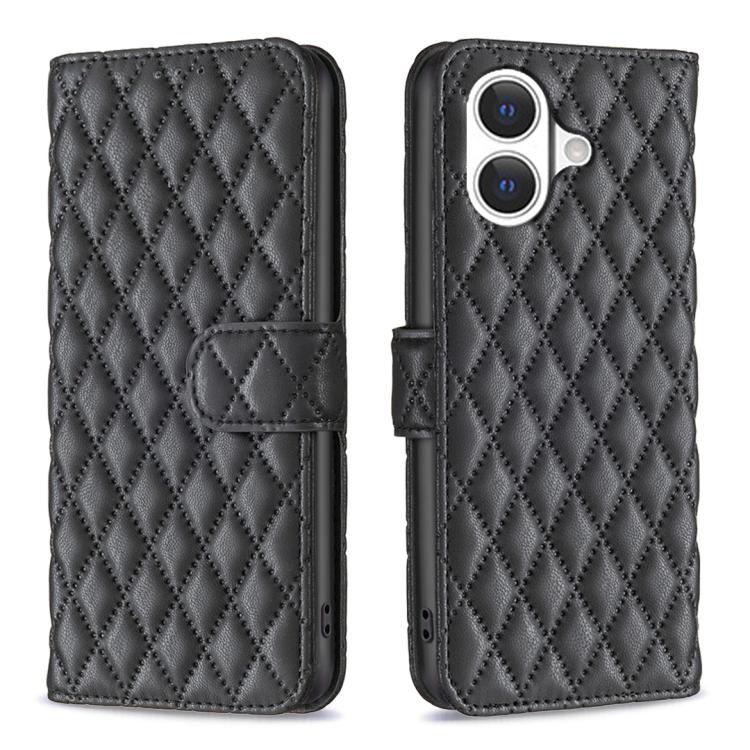 Diamond Lattice Wallet Flip Leather Phone Case, For iPhone 17e / 16e, For iPhone 17 Pro Max, For iPhone 17 Pro, For iPhone 17