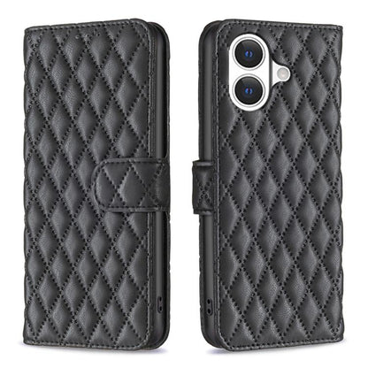 Diamond Lattice Wallet Flip Leather Phone Case, For iPhone 17e / 16e, For iPhone 17 Pro Max, For iPhone 17 Pro, For iPhone 17