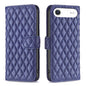 Diamond Lattice Wallet Flip Leather Phone Case, For iPhone Air, For iPhone 16 Pro Max, For iPhone 16 Pro, For iPhone 16 Plus