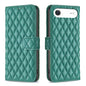 Diamond Lattice Wallet Flip Leather Phone Case, For iPhone Air, For iPhone 16 Pro Max, For iPhone 16 Pro, For iPhone 16 Plus