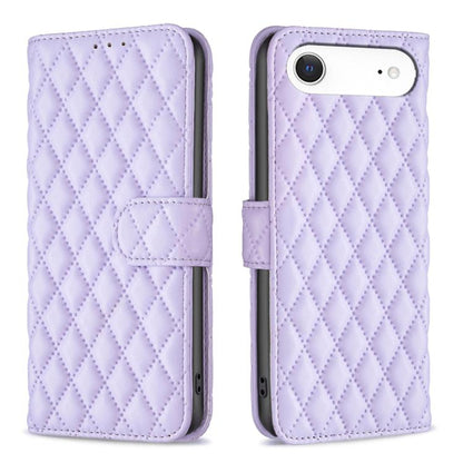 Diamond Lattice Wallet Flip Leather Phone Case, For iPhone Air, For iPhone 16 Pro Max, For iPhone 16 Pro, For iPhone 16 Plus
