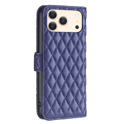 Diamond Lattice Wallet Flip Leather Phone Case, For iPhone 18 Pro/17 Pro, For iPhone 18 Pro Max/17 Pro Max, For iPhone 17e / 16e, For iPhone 17