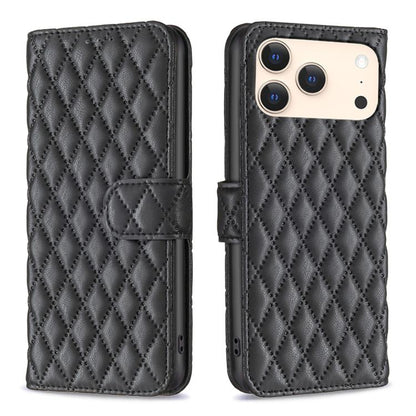 Diamond Lattice Wallet Flip Leather Phone Case, For iPhone 17e / 16e, For iPhone 17 Pro Max, For iPhone 17 Pro, For iPhone 17