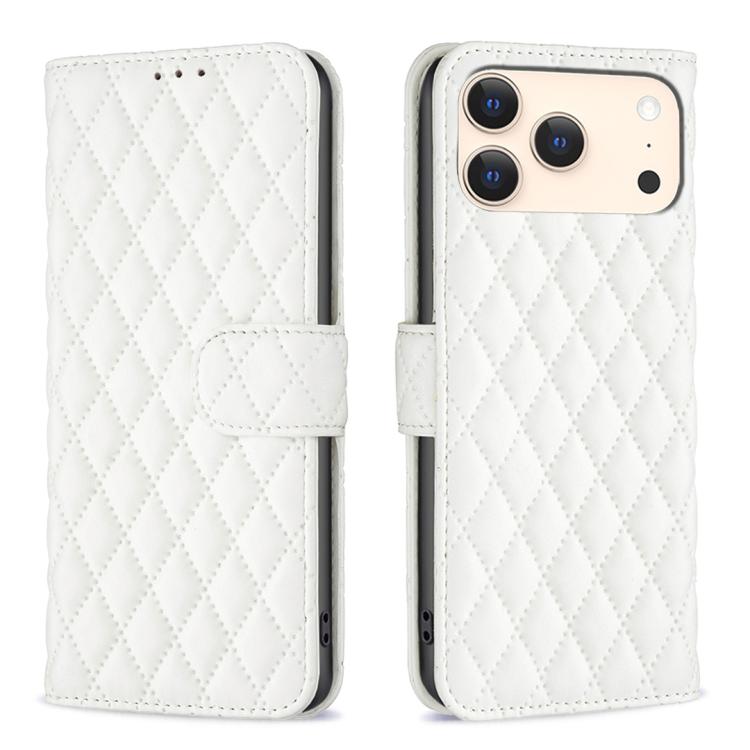 Diamond Lattice Wallet Flip Leather Phone Case, For iPhone 17e / 16e, For iPhone 17 Pro Max, For iPhone 17 Pro, For iPhone 17