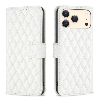 Diamond Lattice Wallet Flip Leather Phone Case, For iPhone 17e / 16e, For iPhone 17 Pro Max, For iPhone 17 Pro, For iPhone 17