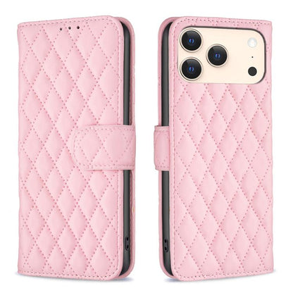 Diamond Lattice Wallet Flip Leather Phone Case, For iPhone 17e / 16e, For iPhone 17 Pro Max, For iPhone 17 Pro, For iPhone 17