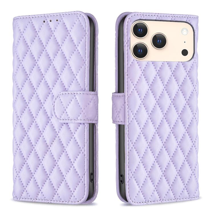 Diamond Lattice Wallet Flip Leather Phone Case, For iPhone 17e / 16e, For iPhone 17 Pro Max, For iPhone 17 Pro, For iPhone 17