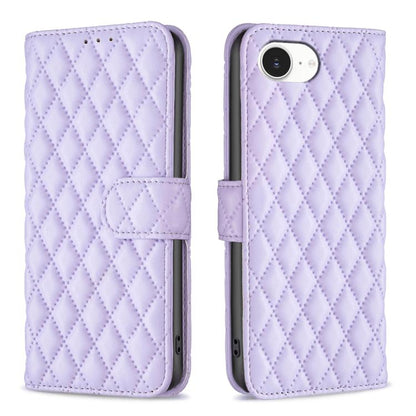 Diamond Lattice Wallet Flip Leather Phone Case, For iPhone 17e / 16e, For iPhone 17 Pro Max, For iPhone 17 Pro, For iPhone 17