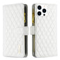 Diamond Lattice Zipper Wallet Leather Flip Phone Case, For iPhone 16 Pro Max, For iPhone 16 Pro, For iPhone 16 Plus, For iPhone 16