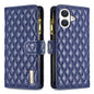 Diamond Lattice Zipper Wallet Leather Flip Phone Case, For iPhone 18 Pro/17 Pro, For iPhone 18 Pro Max/17 Pro Max, For iPhone 17, For iPhone 17 Air