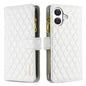 Diamond Lattice Zipper Wallet Leather Flip Phone Case, For iPhone 17 Pro Max, For iPhone 17 Pro, For iPhone 17, For iPhone Air
