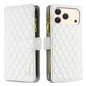 Diamond Lattice Zipper Wallet Leather Flip Phone Case, For iPhone 17 Pro Max, For iPhone 17 Pro, For iPhone 17, For iPhone Air