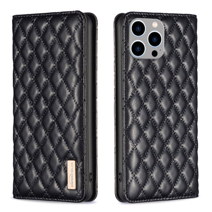 Diamond Lattice Magnetic Leather Flip Phone Case, For iPhone 15 Pro Max, For iPhone 15 Pro, For iPhone 15 Plus, For iPhone 15