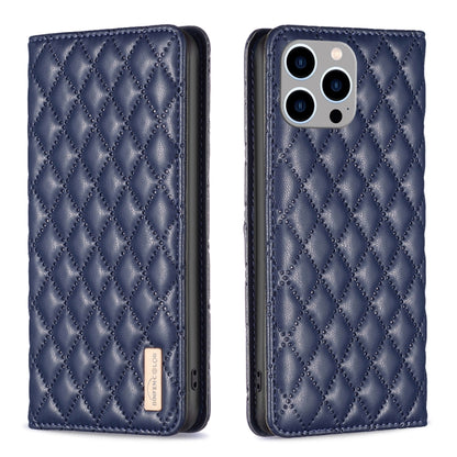 Diamond Lattice Magnetic Leather Flip Phone Case, For iPhone 15 Pro Max, For iPhone 15 Pro, For iPhone 15 Plus, For iPhone 15