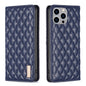 Diamond Lattice Magnetic Leather Flip Phone Case, For iPhone 15 Pro Max, For iPhone 15 Pro, For iPhone 15 Plus, For iPhone 15