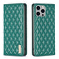 Diamond Lattice Magnetic Leather Flip Phone Case, For iPhone 15 Pro Max, For iPhone 15 Pro, For iPhone 15 Plus, For iPhone 15