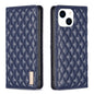 Diamond Lattice Magnetic Leather Flip Phone Case, For iPhone 15 Pro Max, For iPhone 15 Pro, For iPhone 15 Plus, For iPhone 15
