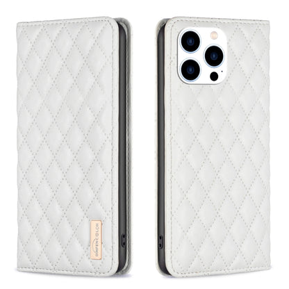Diamond Lattice Magnetic Leather Flip Phone Case, For iPhone 16 Pro Max, For iPhone 16 Pro, For iPhone 16 Plus, For iPhone 16