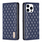 Diamond Lattice Magnetic Leather Flip Phone Case, For iPhone 16 Pro Max, For iPhone 16 Pro, For iPhone 16 Plus, For iPhone 16