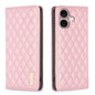 Diamond Lattice Magnetic Leather Flip Phone Case, For iPhone 16 Pro Max, For iPhone 16 Pro, For iPhone 16 Plus, For iPhone 16