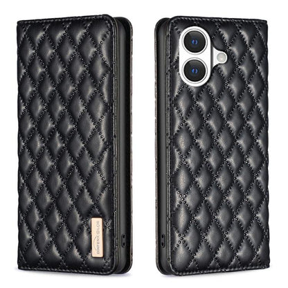 Diamond Lattice Magnetic Leather Flip Phone Case, For iPhone 17 Pro Max, For iPhone 17 Pro, For iPhone 17, For iPhone Air