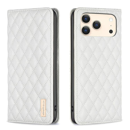 Diamond Lattice Magnetic Leather Flip Phone Case, For iPhone 17 Pro Max, For iPhone 17 Pro, For iPhone 17, For iPhone Air