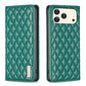 Diamond Lattice Magnetic Leather Flip Phone Case, For iPhone 17 Pro Max, For iPhone 17 Pro, For iPhone 17, For iPhone Air