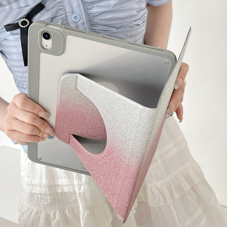 Gradient Glitter Magnetic Split Leather Tablet Case