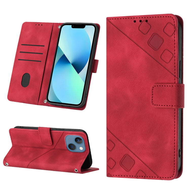 Skin-feel Embossed Leather Phone Case, For iPhone 16, For iPhone 15 Pro Max, For iPhone 15 Pro, For iPhone 15 Plus
