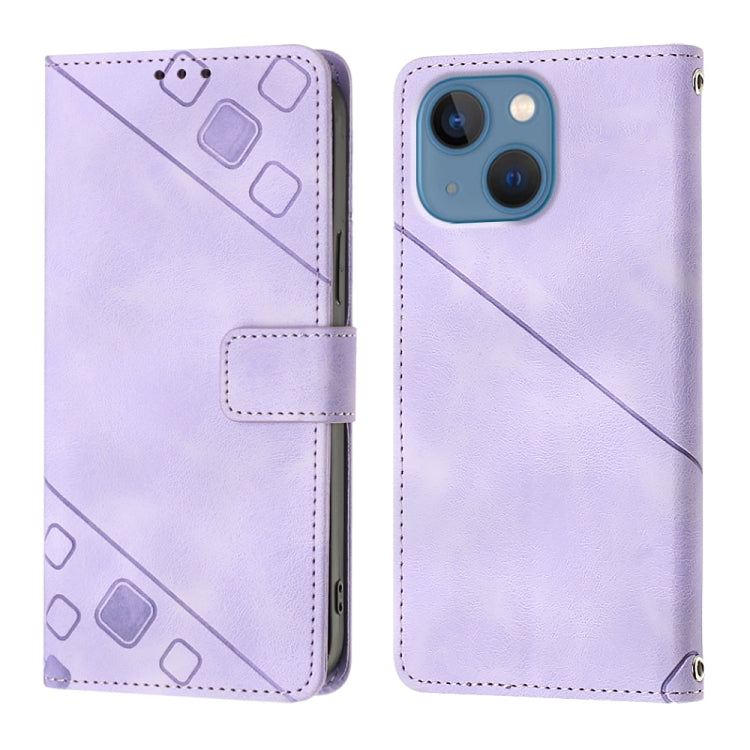 Skin-feel Embossed Leather Phone Case, For iPhone 15, For iPod Touch 7 / 6 / 5