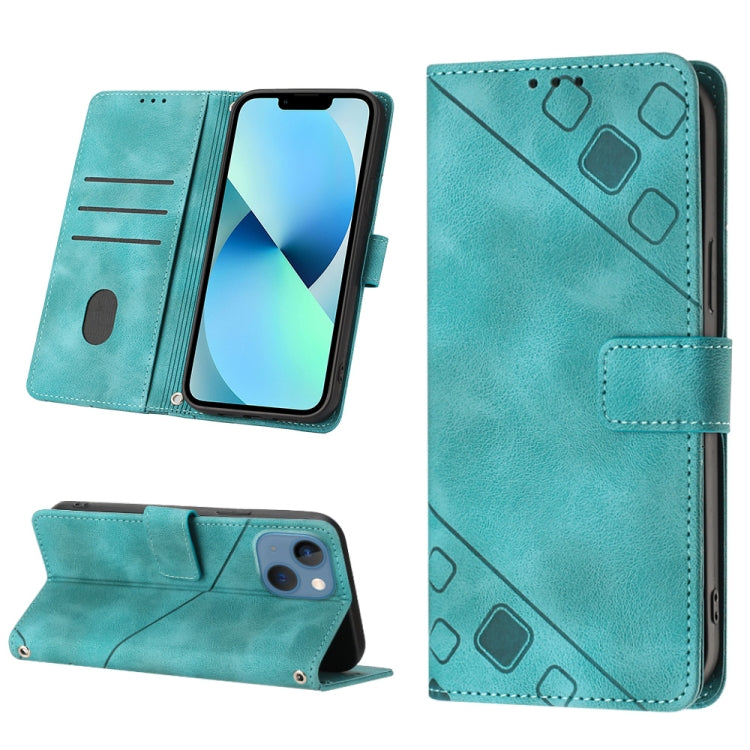 Skin-feel Embossed Leather Phone Case, For iPhone 15, For iPod Touch 7 / 6 / 5