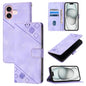 Skin-feel Embossed Leather Phone Case, For iPhone 16, For iPhone 15 Pro Max, For iPhone 15 Pro, For iPhone 15 Plus